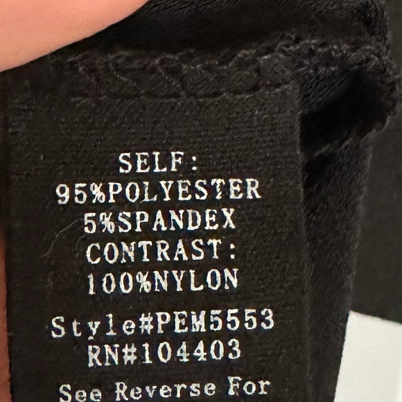 Perch by Blu Pepper Black Lace Short  Sleeve Top Black Plus Size 2x - Picture 4 of 4